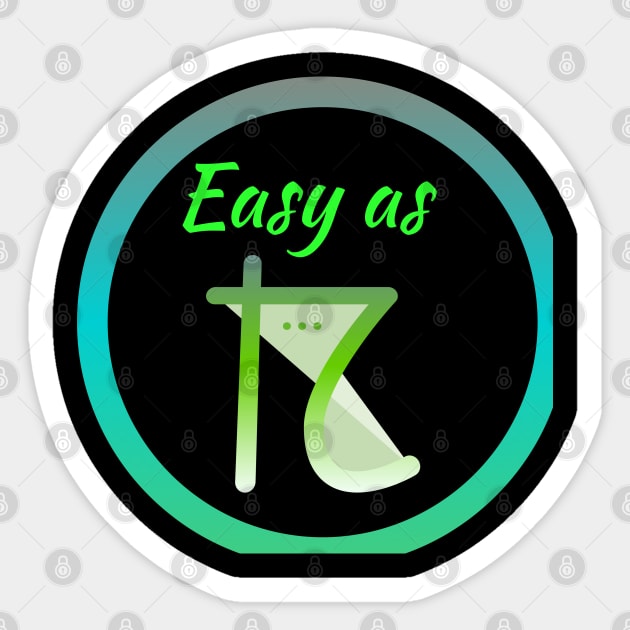 Easy as Pi Sticker by Courtney's Creations